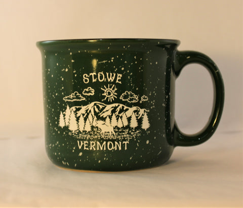 14oz Stowe Camper Mug Green