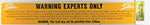 Expert Warning Trail Sign