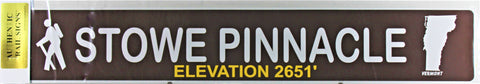 Stowe Pinnacle Trail Sign