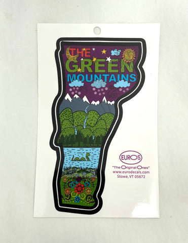 Vermont Shape Euro Sticker